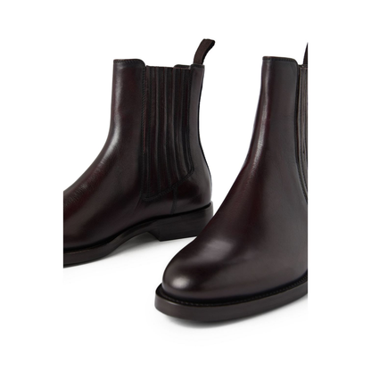 Calfskin Chelsea Boots in Dark Mahogany - Image 4