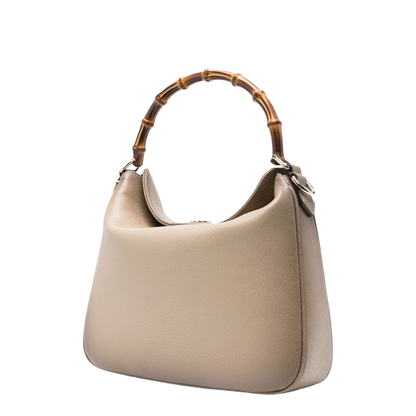 Diana Medium Leather Shoulder Bags - Beige - Image 5