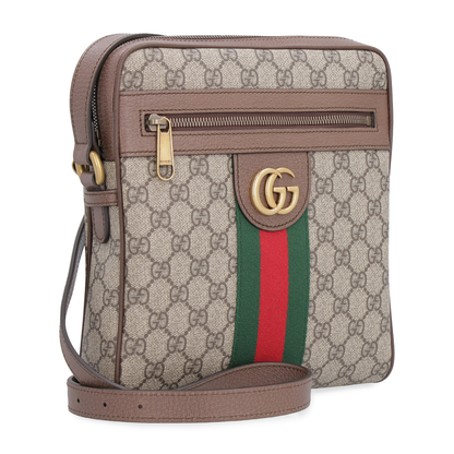 Ophidia Small Canvas Messenger Bag - Brown - Image 5