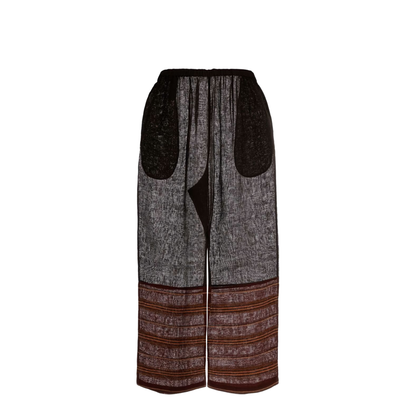Brown Linen Wide Leg Pant - Image 2