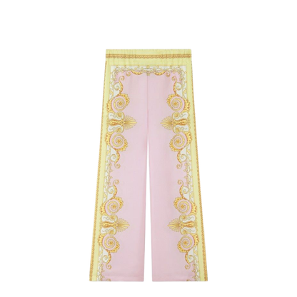 Silk Straight Leg Trousers - Image 1