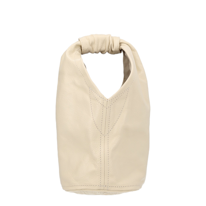 Fofinho Drip Vegetable-Tanned Full-Grain Leather Shoulder Bag - Deep Ecru Leather - Image 3