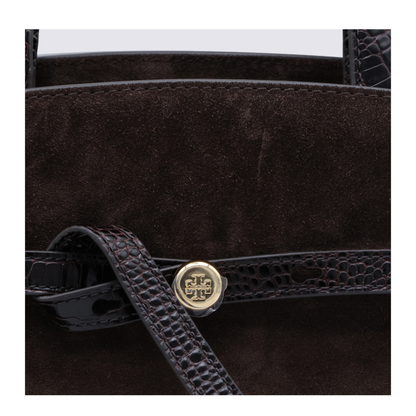 Romy Medium Suede Leather Bauletto - Brown - Image 8