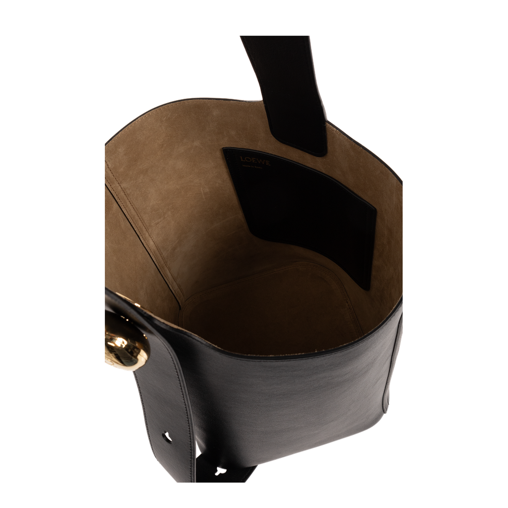 Medium Pebble Shoulder Bag Black - Image 5