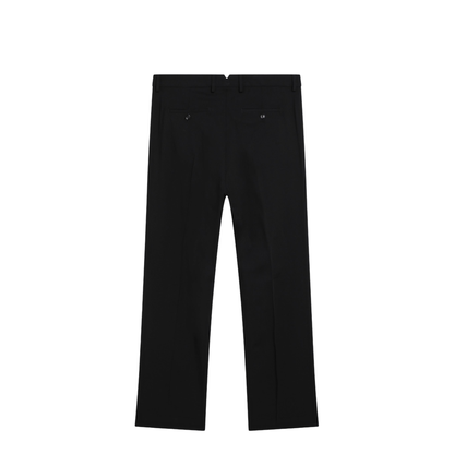 Black Trousers in Wool Gabardine - Image 2