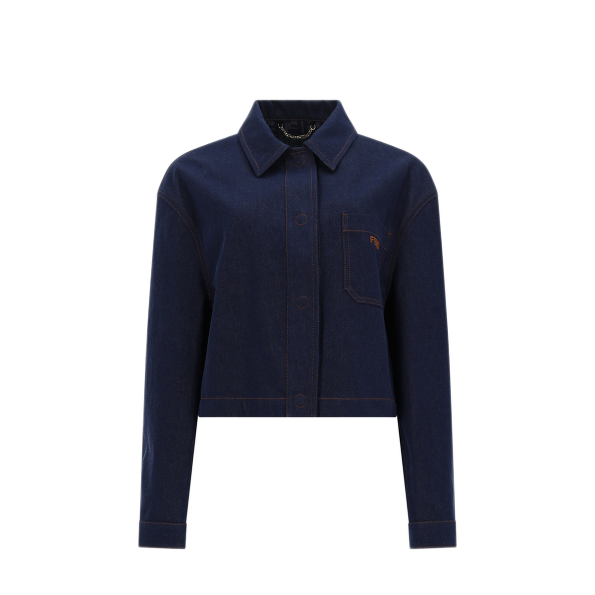 Cropped Denim Jacket - Image 1