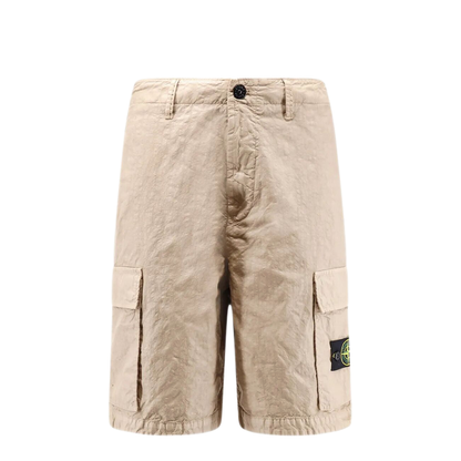 Nylon Panama Loose Fit Cargo Bermudas - Image 1