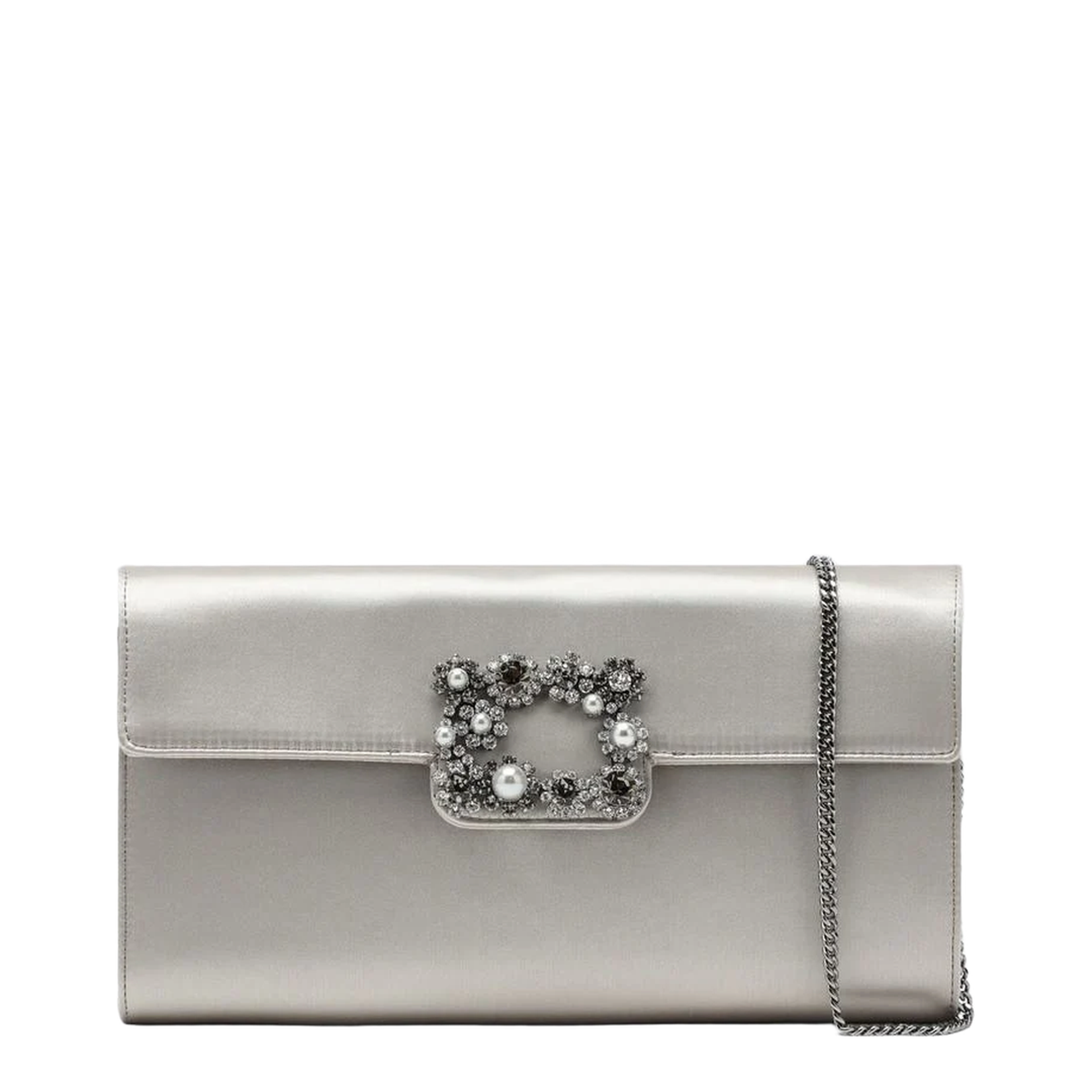 Pearl Clutch Bag With Buckle - Image 1