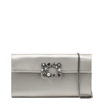 Pearl Clutch Bag With Buckle - Image 1
