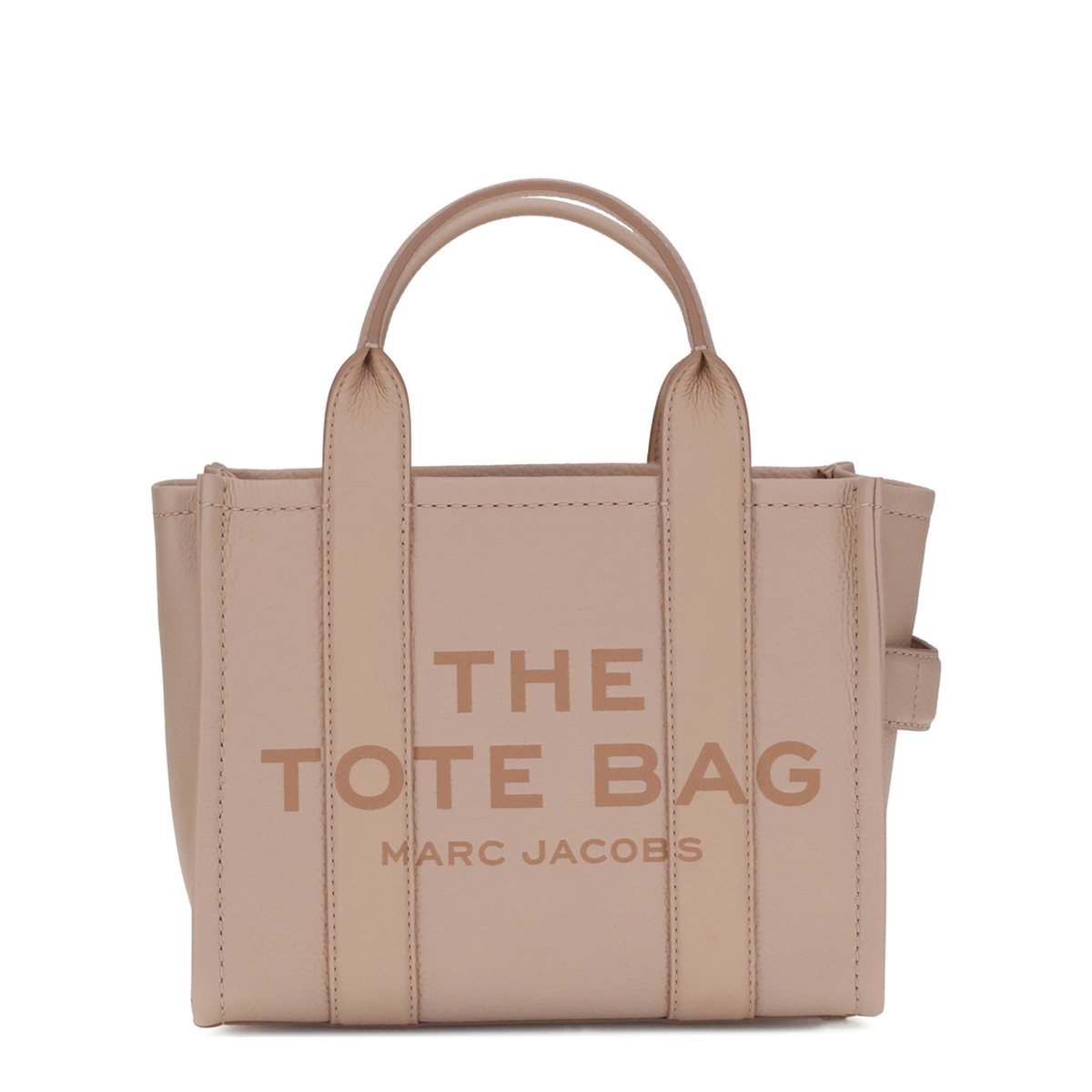 Small Calf Leather Tote - Pink - Image 1