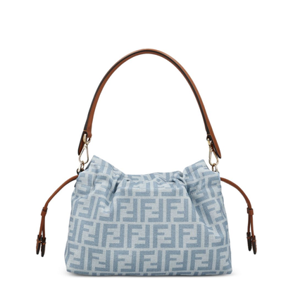 Mamma Baguette Medium Calfskin Shoulder Bag - Light Blue - Image 4