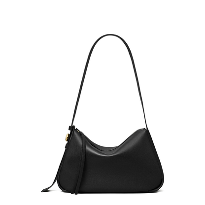 Romy Leather Shoulder Bag in Black - Image 1