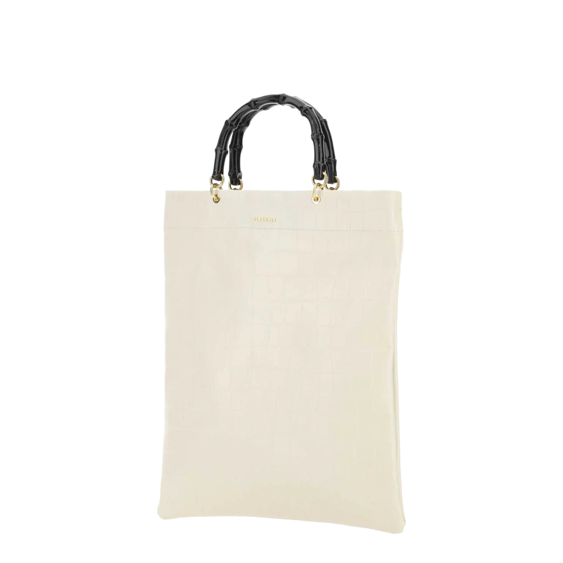 Ivory Leather Medium Shopping Bag - Image 2