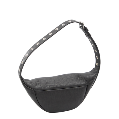 Nellcôte Studded Grainy Calfskin Belt Bag - Black - Image 2