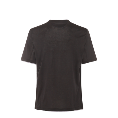 Layered-Effect Silk-Cotton T-Shirt - Image 4
