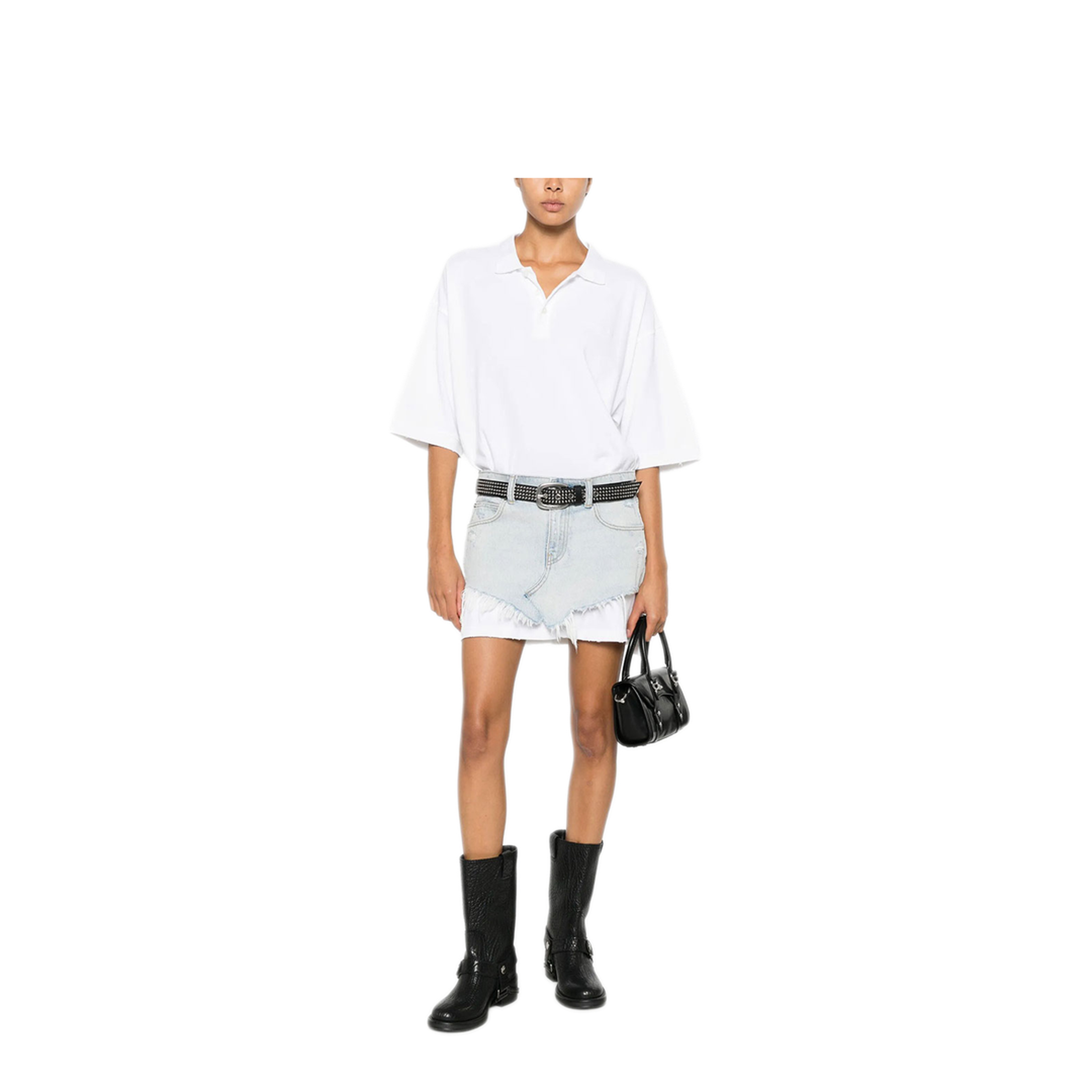 Pre-Styled Denim Polo Dress - Image 2