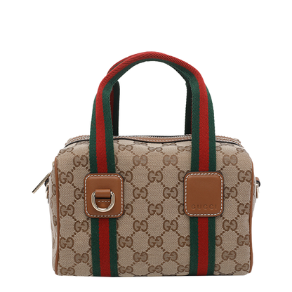 GG Supreme Mini Canvas Top Handle Bag - Beige - Image 1