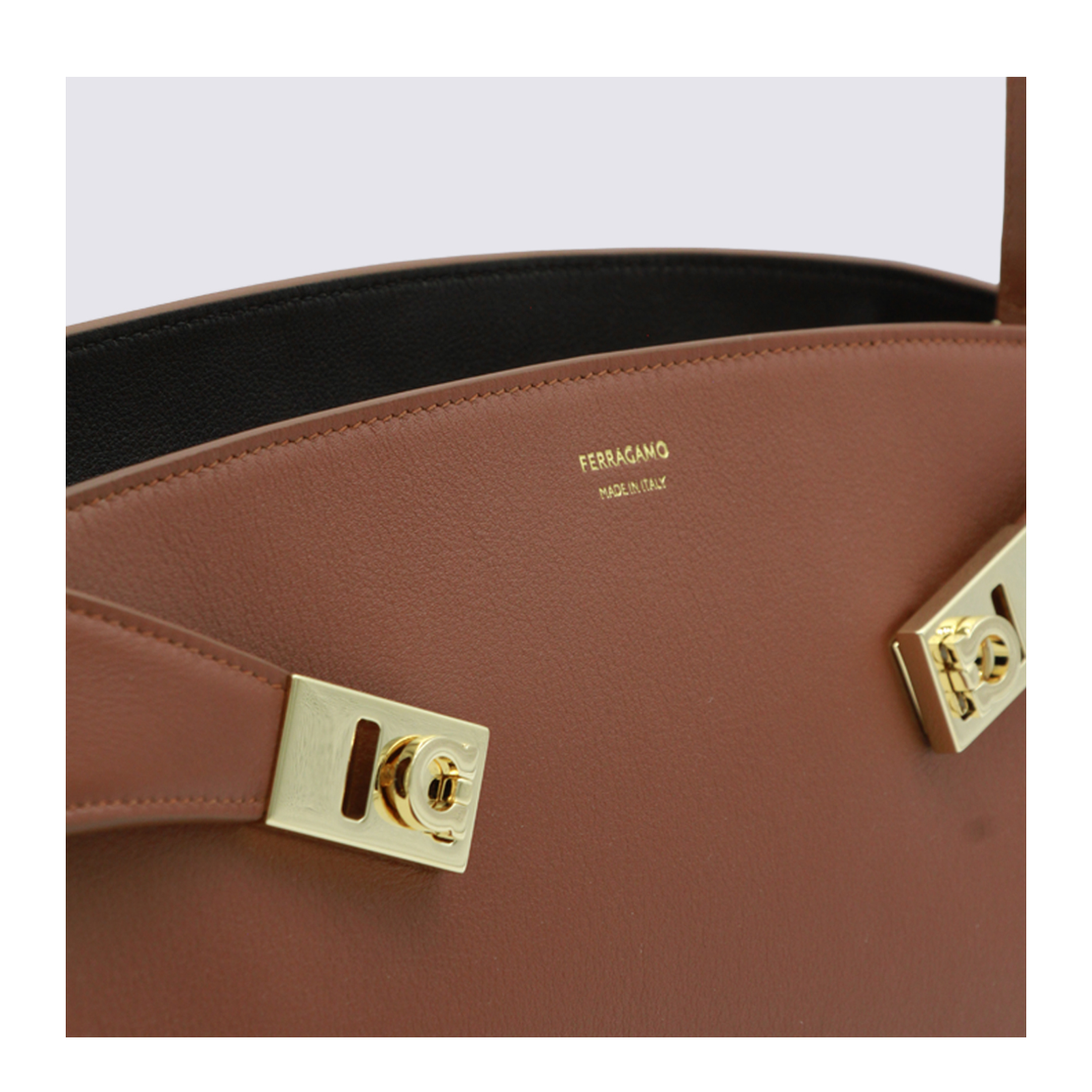Hug Calfskin Shoulder Bag - Black - Image 8
