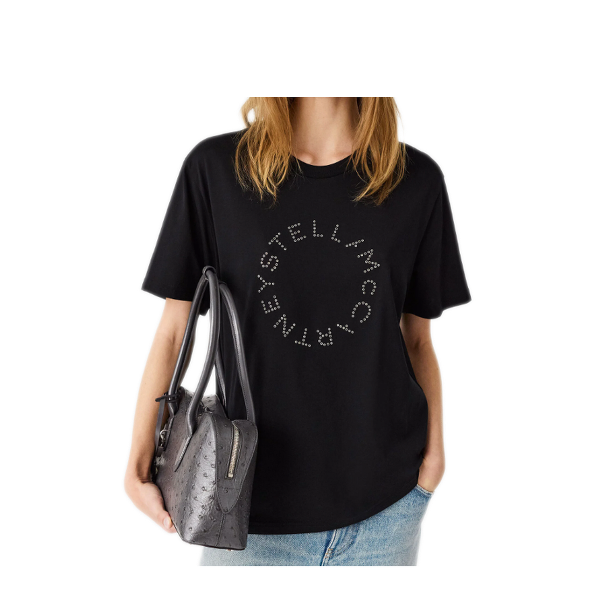 Black Logo-Embroidered Boyfriend T-Shirt - Image 2