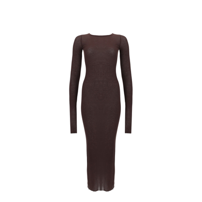 Long-Sleeved Midi Dress - Image 1