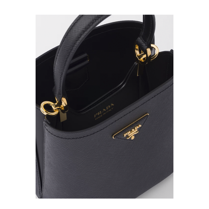 Small Saffiano Leather Panier Bag - Image 5