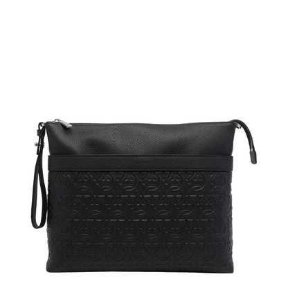 Gancini Calfskin Crossbody Bag - Black - Image 3