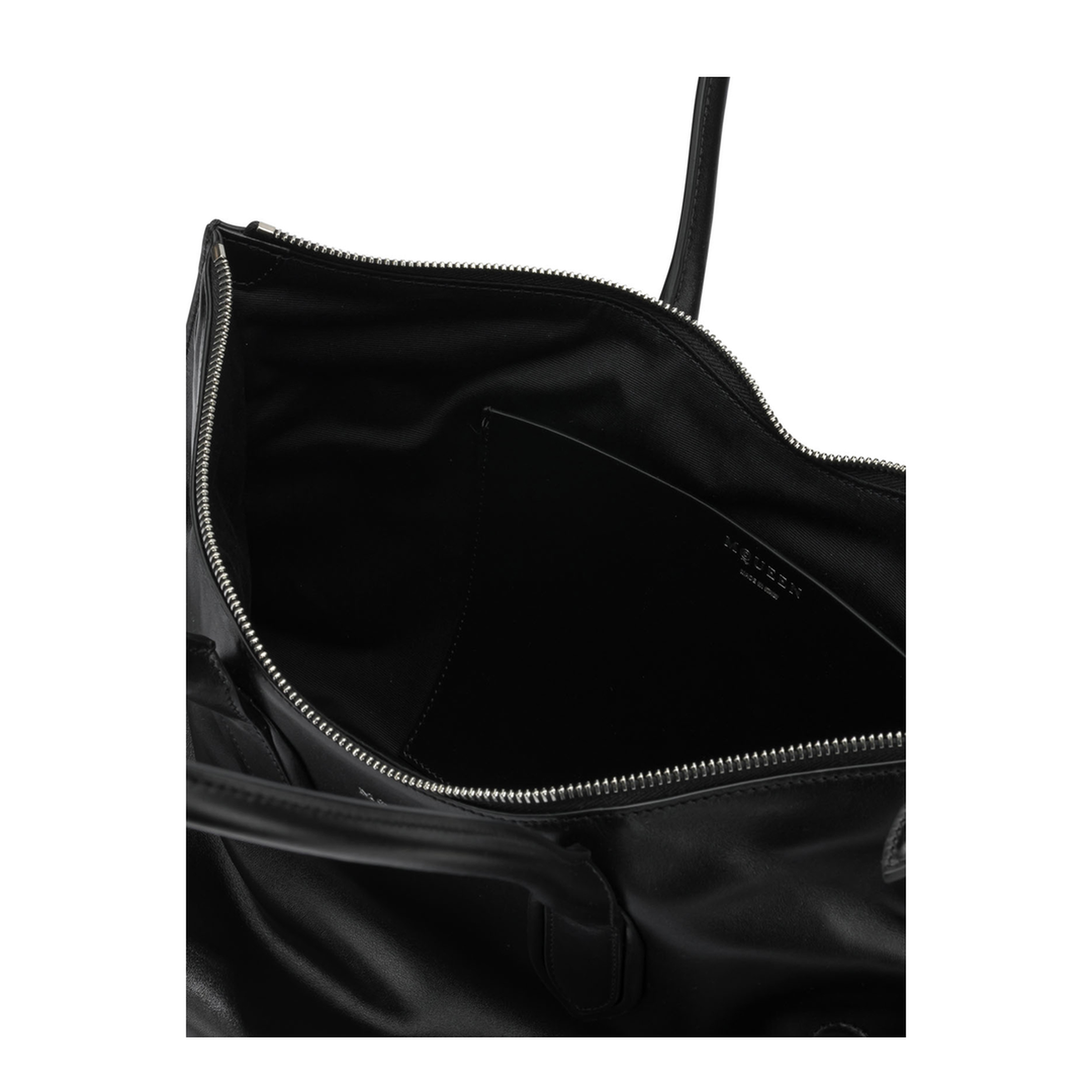 Manta Bag Medium Calf Leather Shoulder Bag - Black - Image 5
