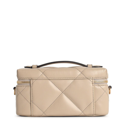 Kira Leather Beauty Case in Natural - Image 3