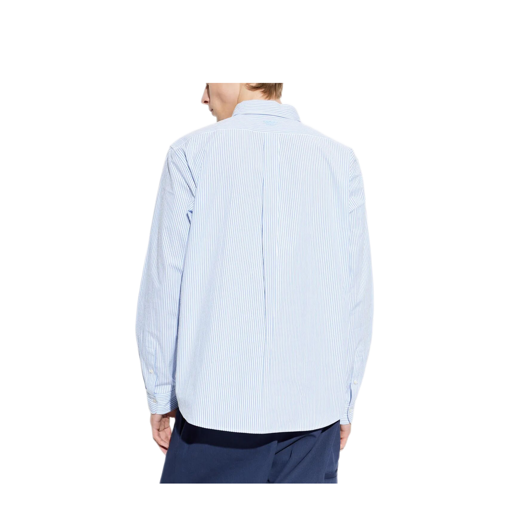 Boke Flower Embroidered Casual Shirt in Seersucker Cotton - Image 3