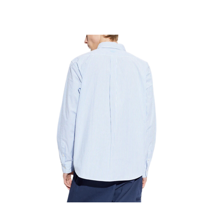 Boke Flower Embroidered Casual Shirt in Seersucker Cotton - Image 3
