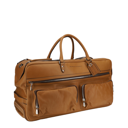 Leather Trolley Travel Bag - Image 2
