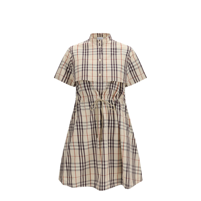Beige Check Dress - Image 1