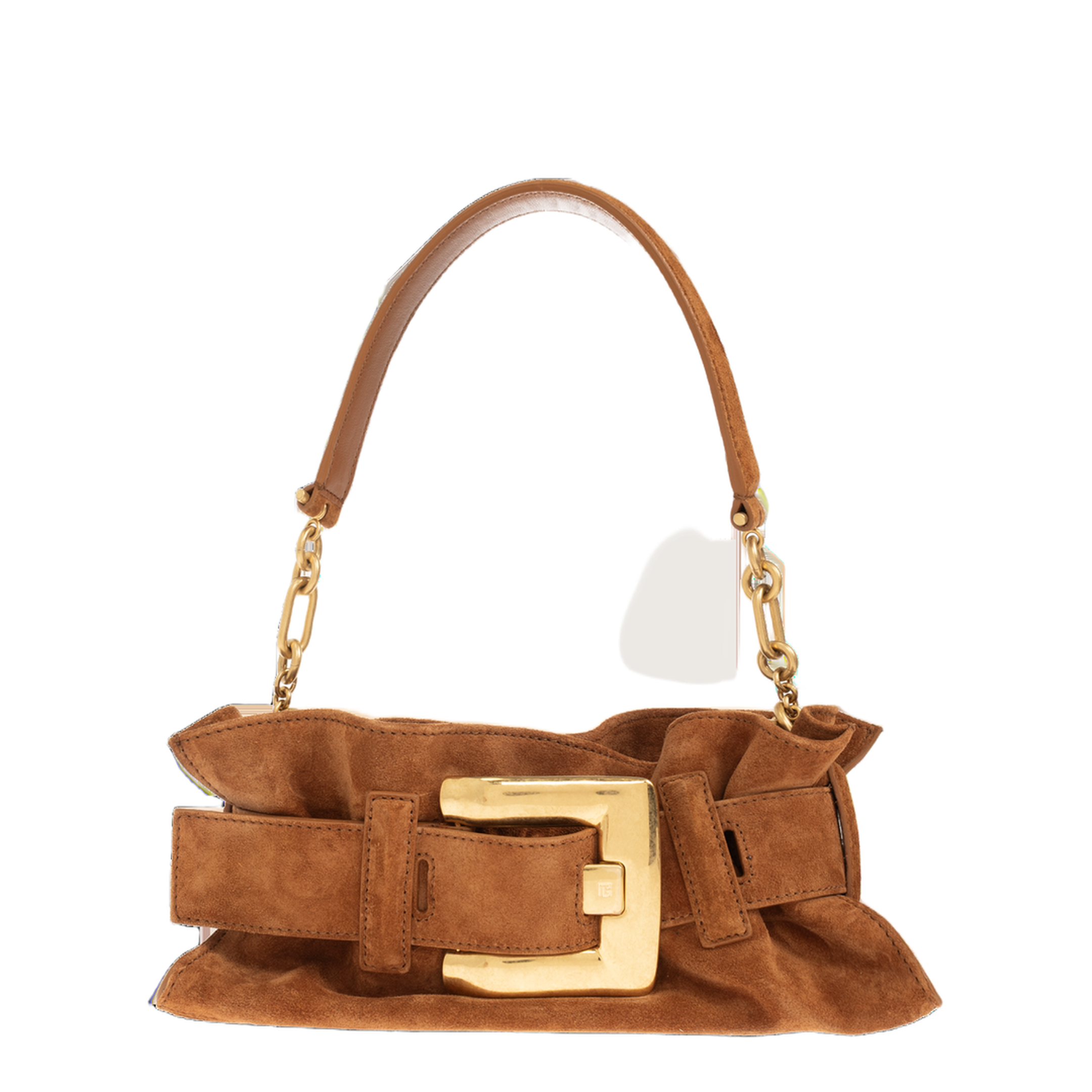 Anthem Mini Suede Leather Bag - Brown - Image 1