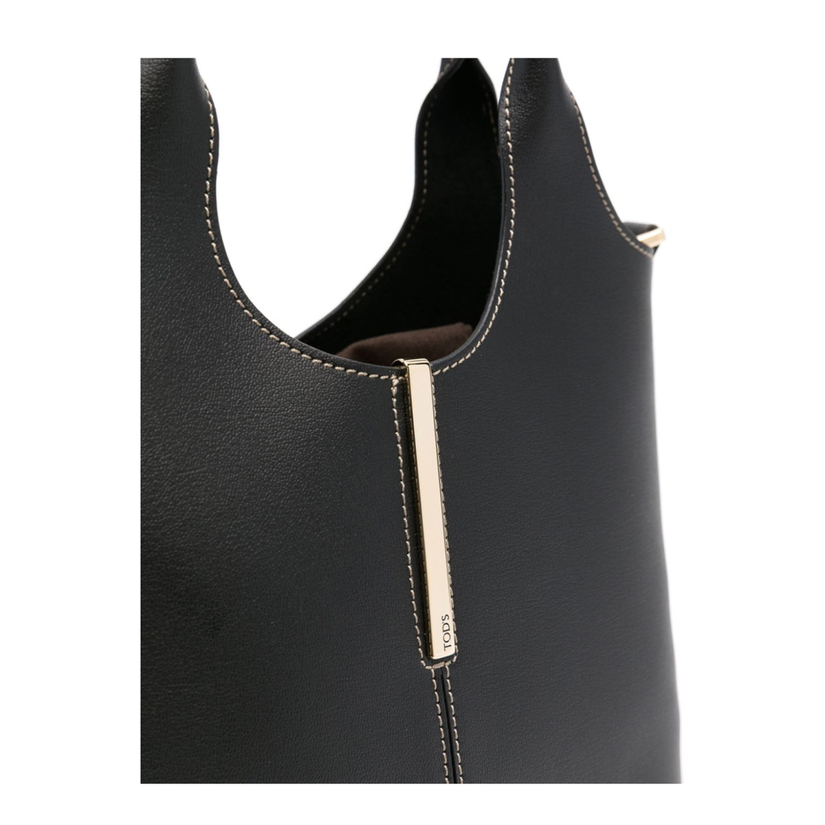 Shopping Bag Mini Calfskin Tote - Black - Image 2