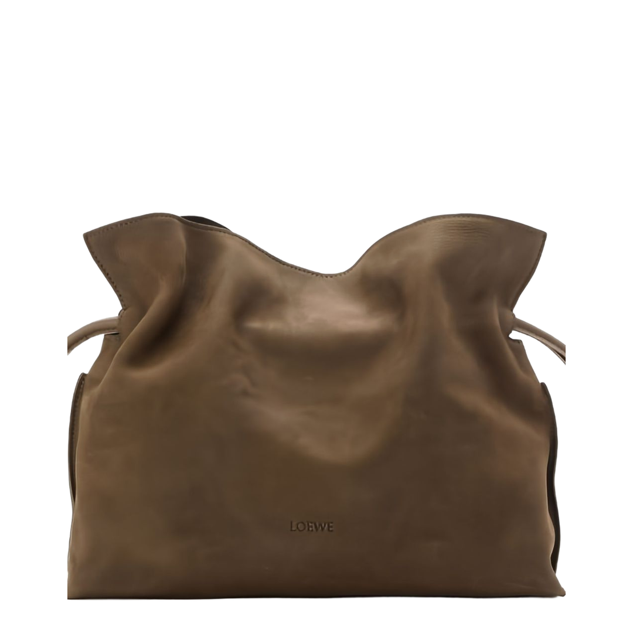 Flamenco Medium Leather Clutch Bags - Brown - Image 2
