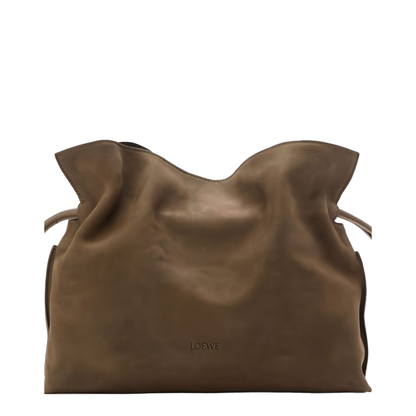 Flamenco Medium Leather Clutch Bags - Brown - Image 2