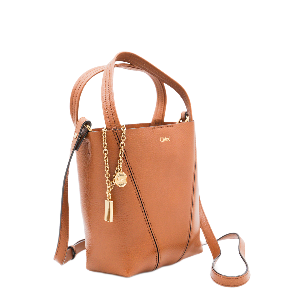 Spin Small Cowhide Tote - Clay Brown - Image 3