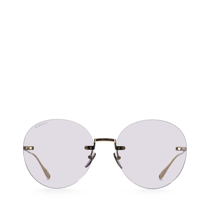 Floral-pendant round-frame sunglasses - Image 1