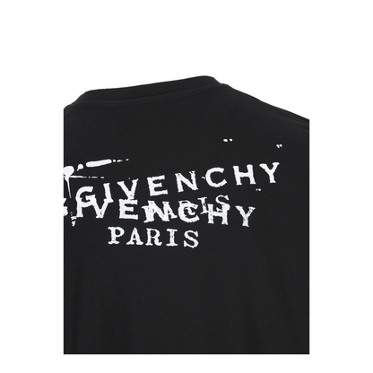 Black T-shirt with Stamp Print - Image 3