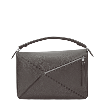 Large Puzzle Bag in Supple Grained Calfskin Brown - Image 4