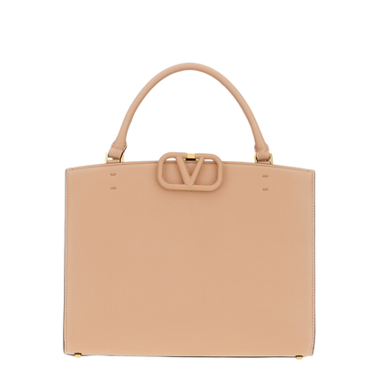 Skin Pink Leather Shopping Bag - Image 1