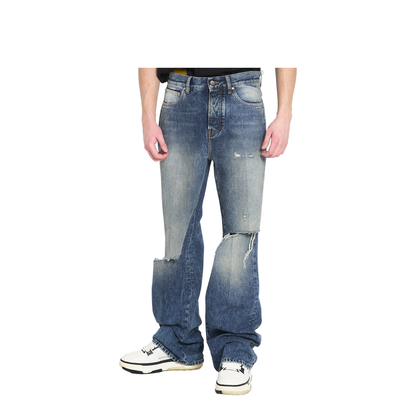 Ripped-Knees Bootcut Jeans - Image 2