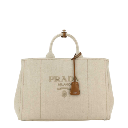 Sand Canvas Extra Large Jardinière Shopping Bag - Image 1