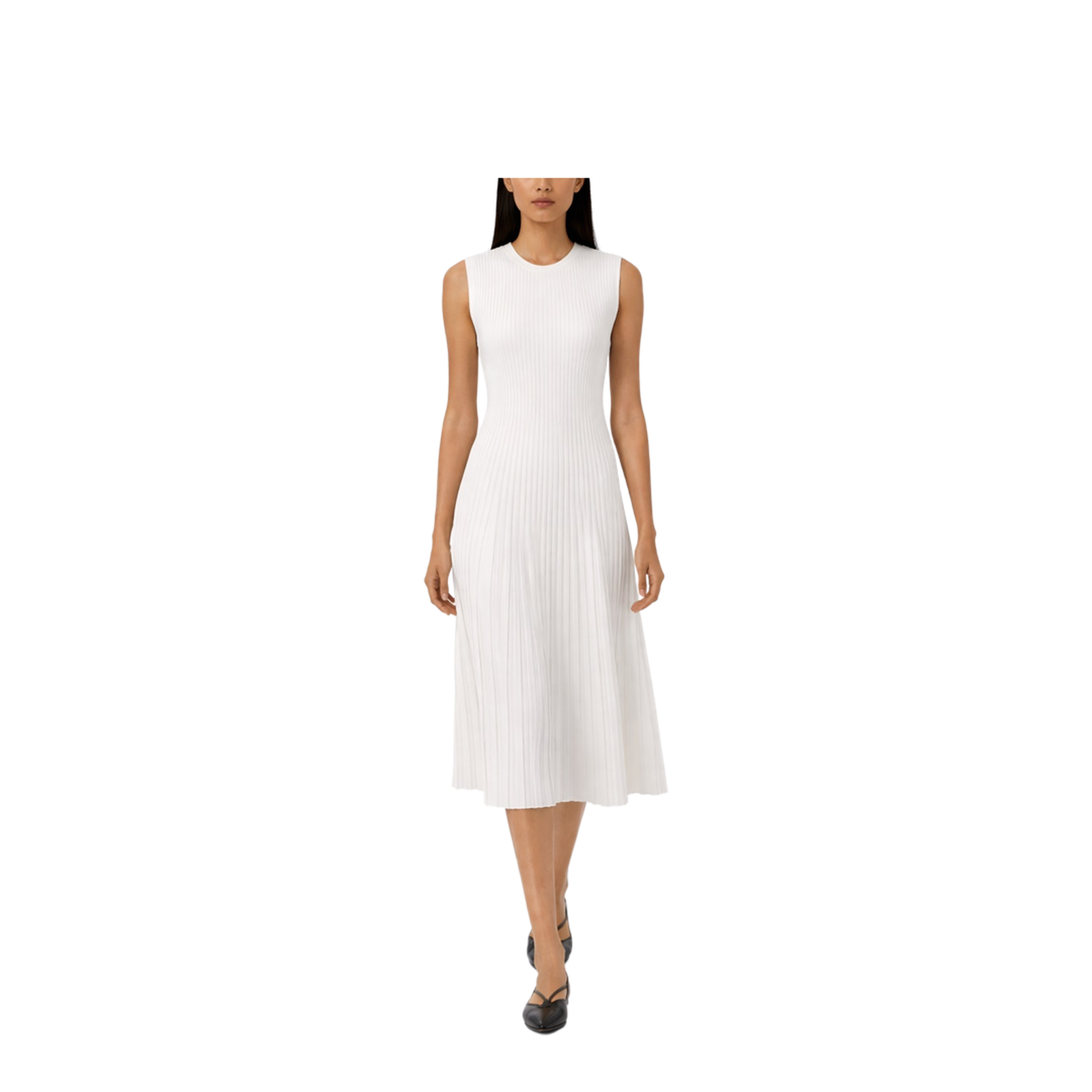 Sleeveless Knitted Midi Dress - Image 2