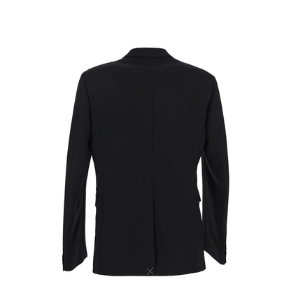 Formal Jacket Wool Fabric - Black - Image 3