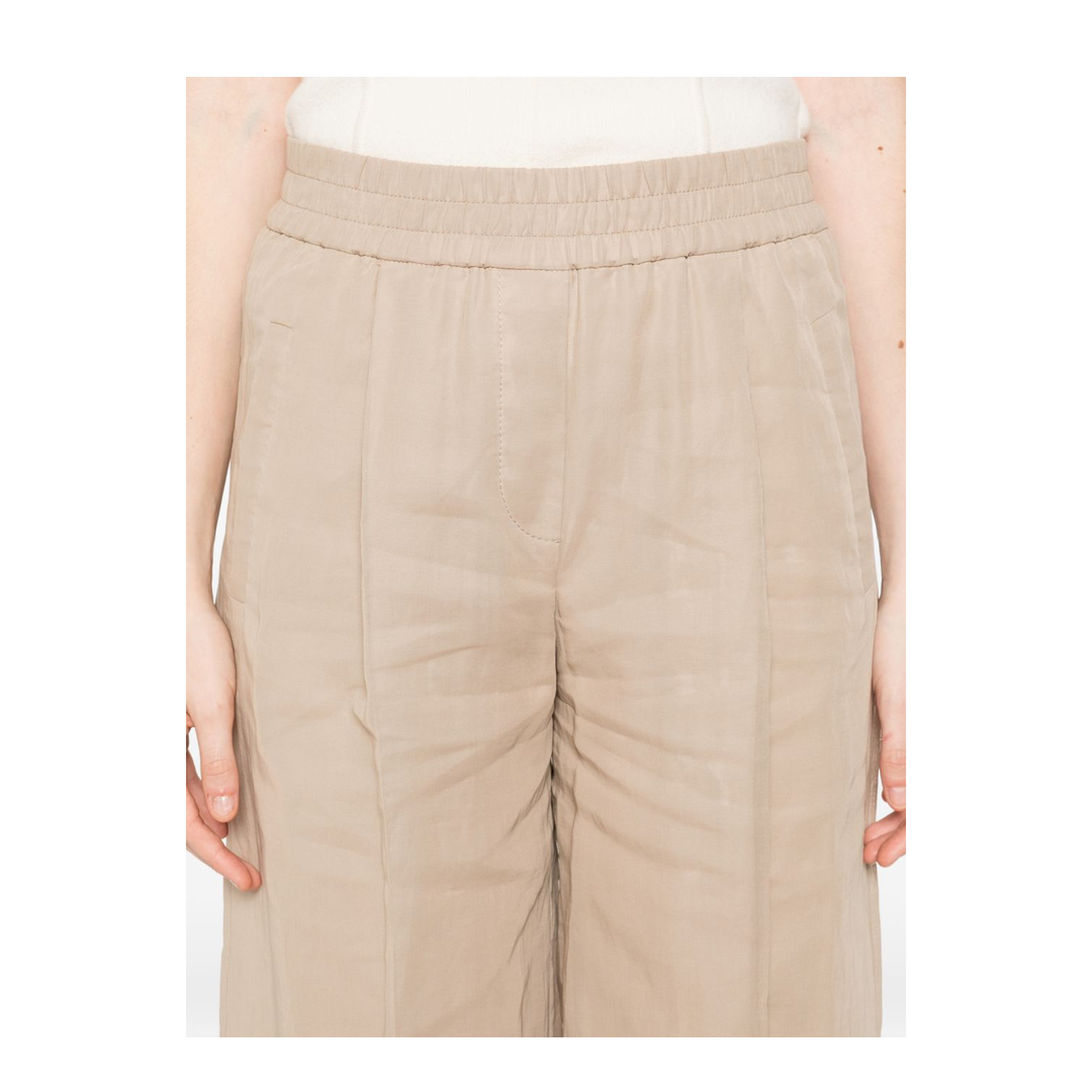 Cotton Trousers Cream - Image 3