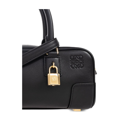 Amazona Cropped Calfskin Handbag - Black - Image 5