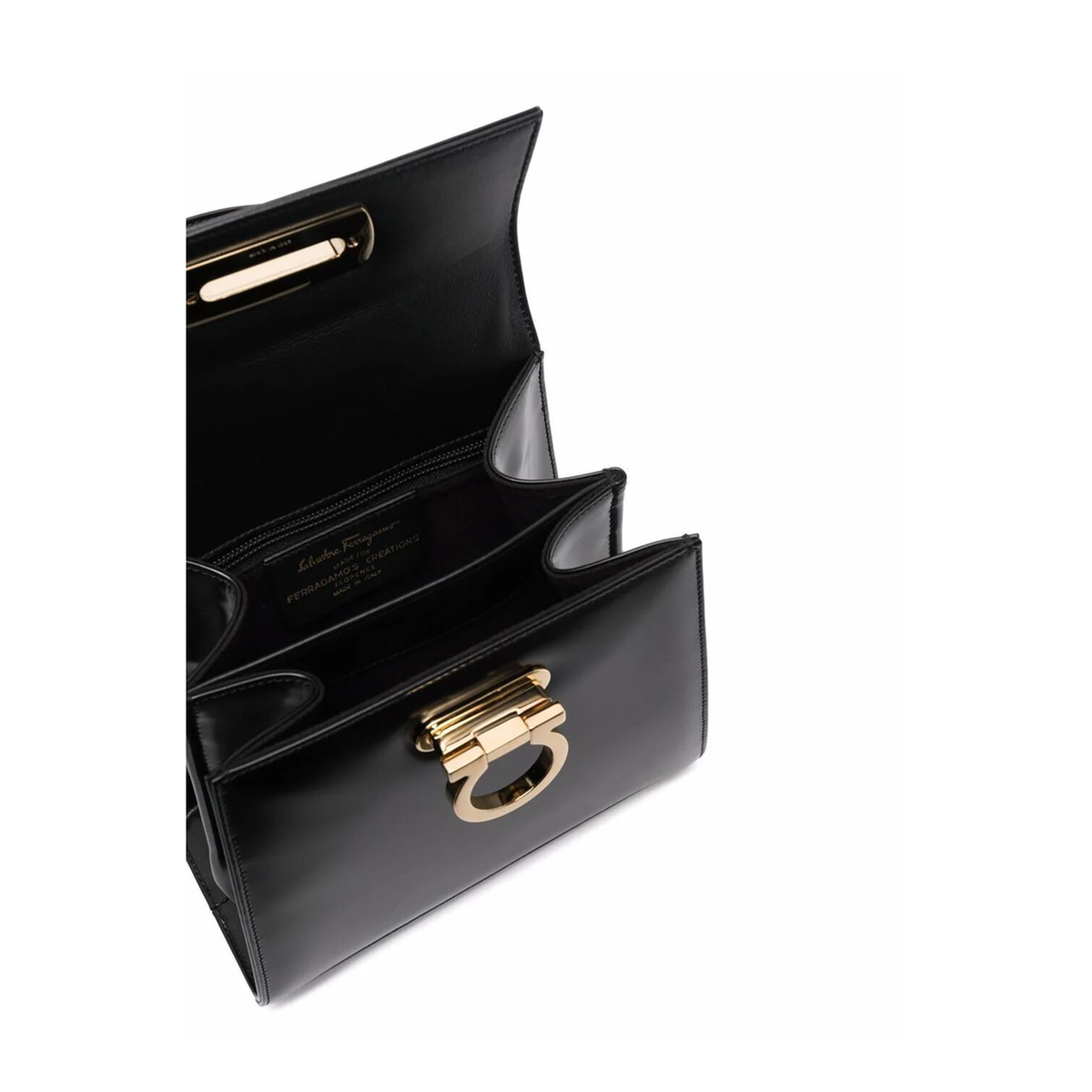 Iconic Small Calfskin Top Handle Bag - Nero - Image 4