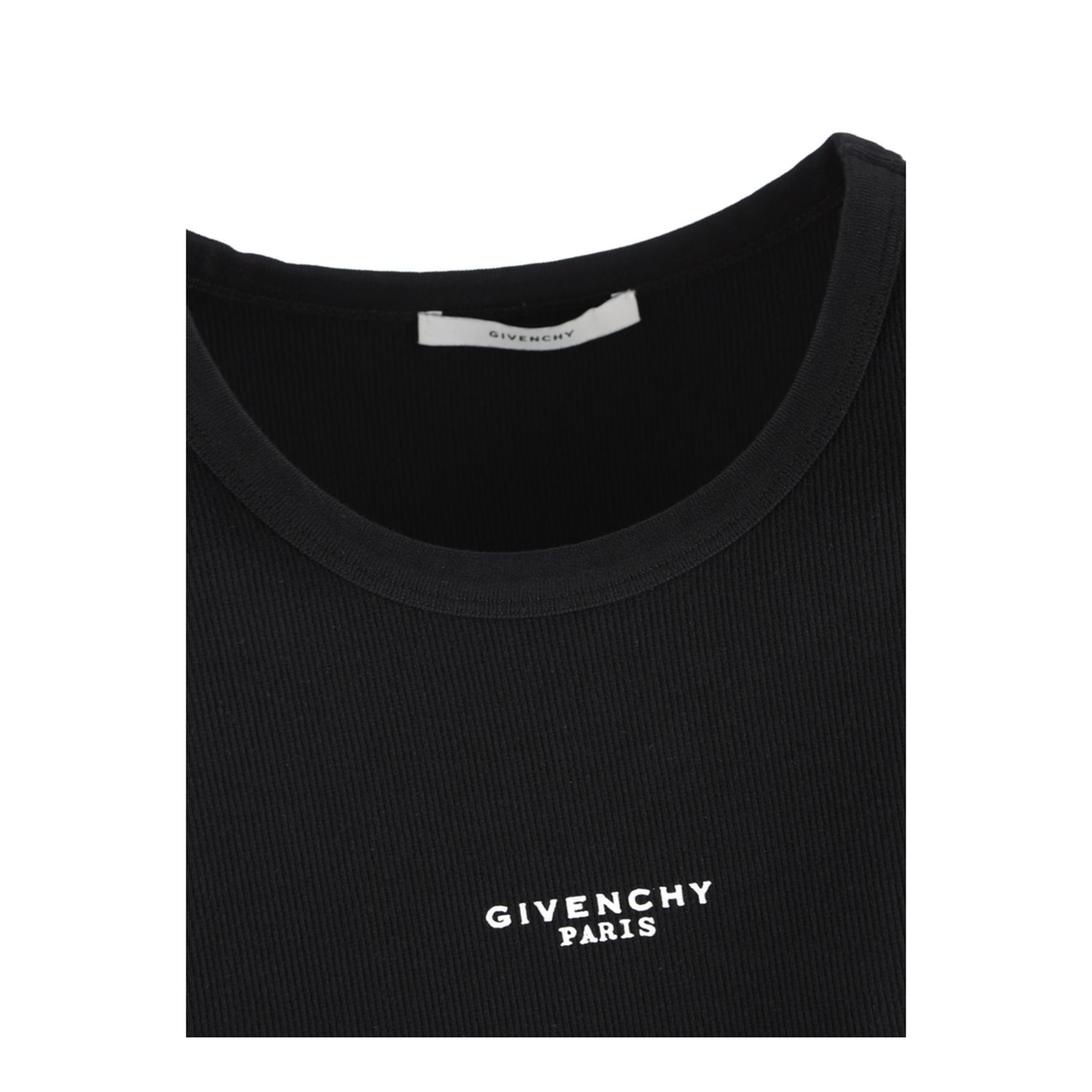 Black Slim-Cut Tank Top with Logo - Image 4