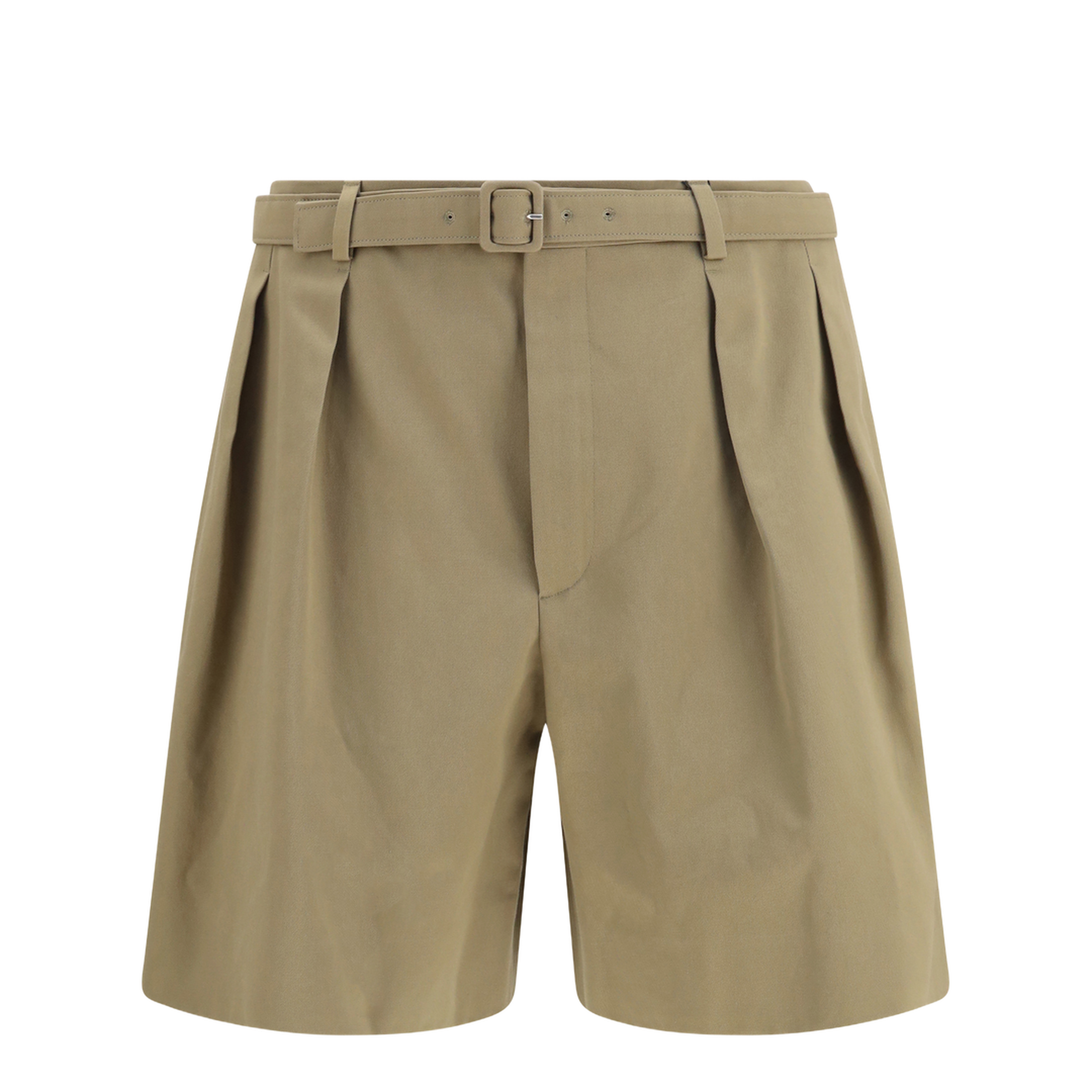 Pleated Belt Shorts - Image 1